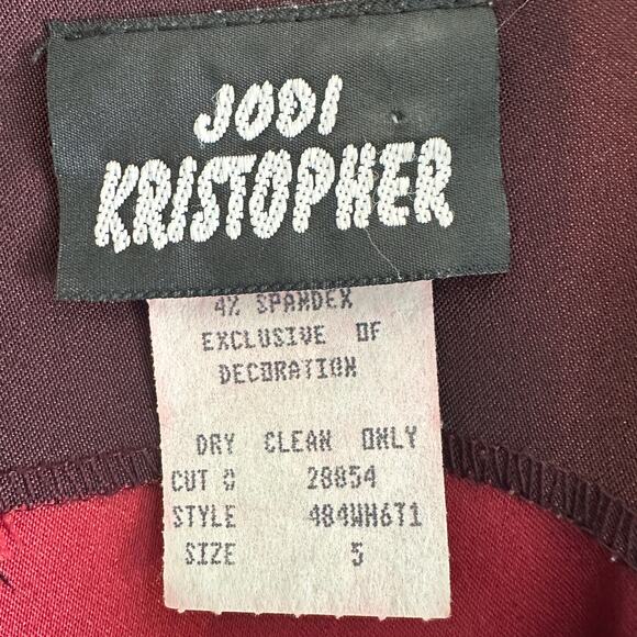 Jodi Kristopher Womens Whimsigoth Vamp Y2K Dress Burnout Velvet Sz 5 Formal Prom - Picture 8 of 10